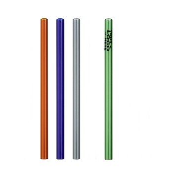 Colorful Reusable Straight Glass Drinking Straw